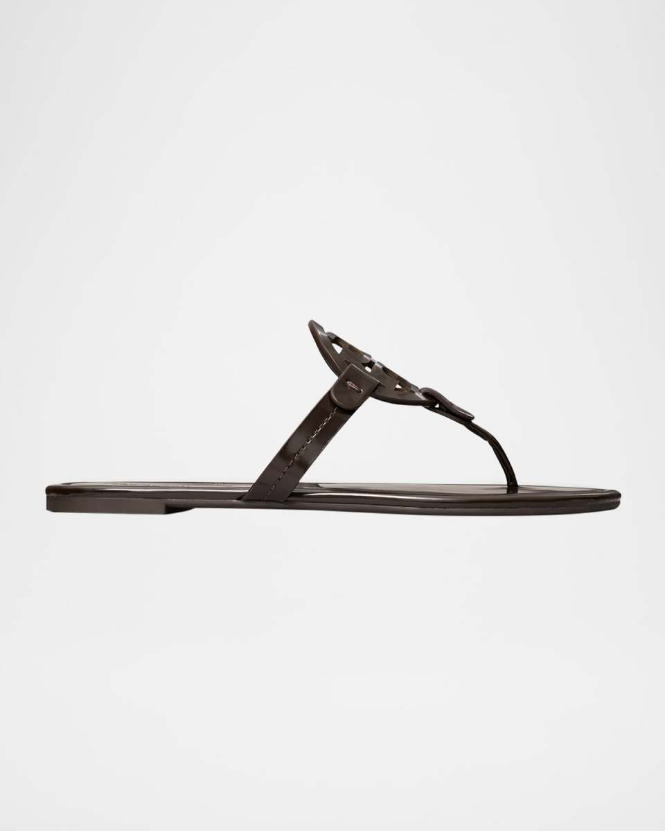 Miller Leather Logo Thong Sandals
